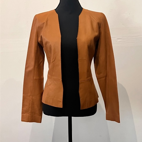 Banana Republic Camel Brown Leather Jacket - Picture 8 of 10